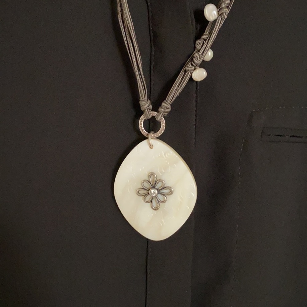 Silpada ⭐️ Sterling Silver and Leather Necklace